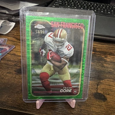 Topps 2024 Topps Chrome Frank Gore 49ers #179 Green Sonar Refractor /99