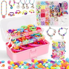 Jewelry Making Kit with 1000 Pop Beads and 600 Bracelet Connectors