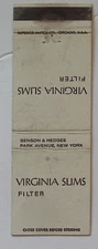 Virginia Slims Filters/Benson And Hedges, New York, Vintage  Matchbook Cover