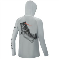 Boys Fishing Shirt Youth Hoodie UPF 50 Sun Protection Long Sleeve Hooded Shi...
