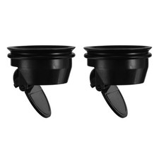 2Pcs Floor Drain Anti-Odor Core Shower Floor Drain Backflow Preventer Black