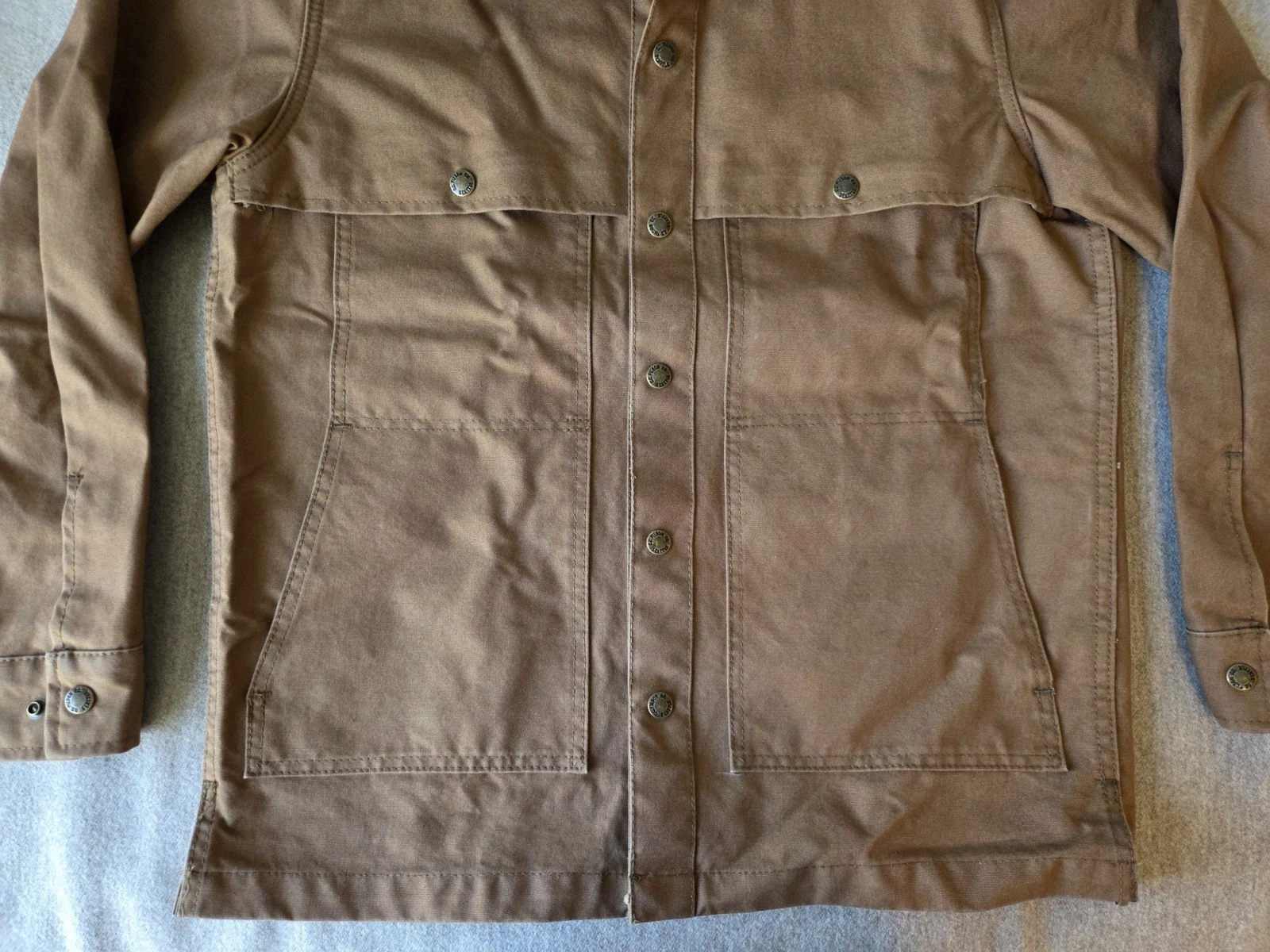 Filson Dry Tin Cloth Jac-Shirt | Small | Made in USA | Sepia | Discontinued image 10
