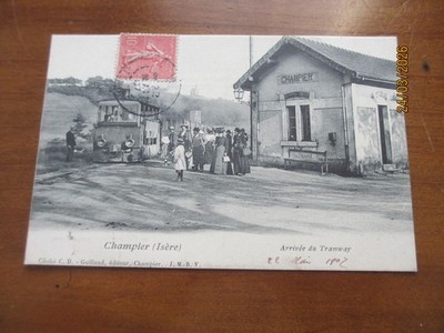 Cpa Champier Isère la Gare.