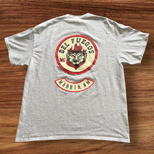 Del Fuegos Motorcycle Club MC Madrid New Mexico T Shirt XL Wild Hogs Movie Tee