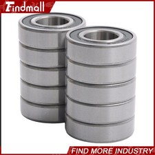 Findmall 6004-2RS C3 Ball Bearing 20x42x12mm 10 Pcs Premium Rubber Sealed