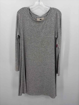 Pre-Owned Cupio Gray Size Large Shift Knee Length Long Sleeve Dress