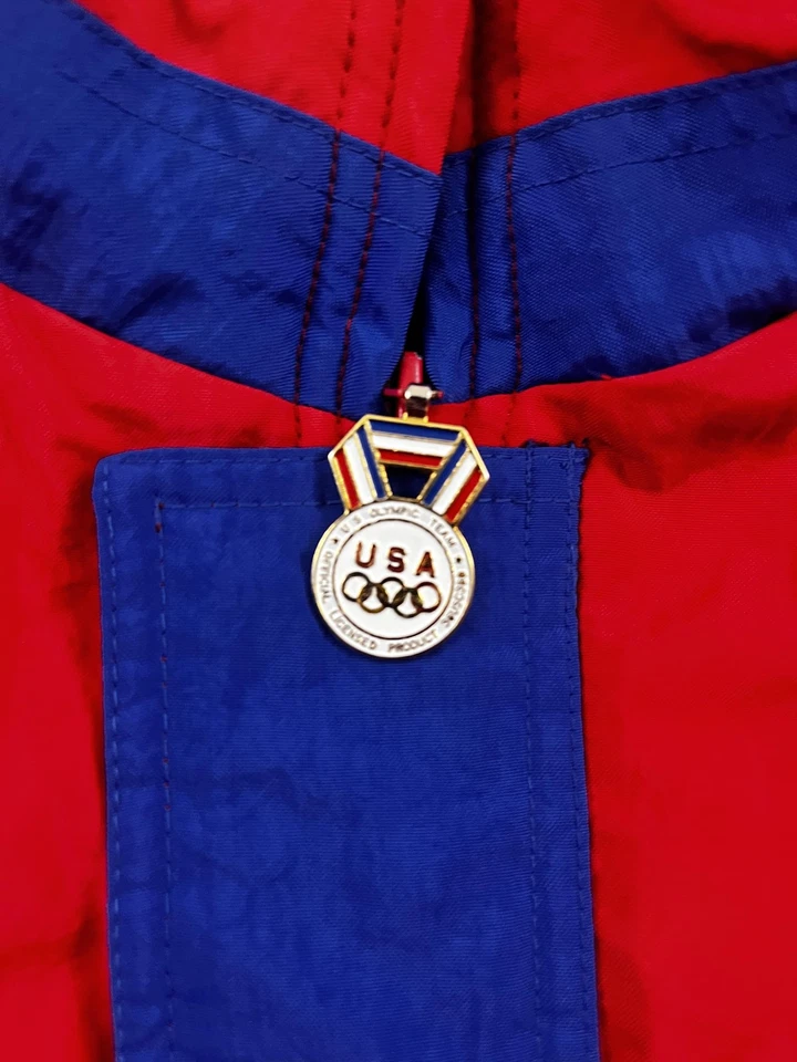 Vintage United States Olympic Team Jacket Mens Small Red Blue Olympics USA 90s - Image 4 of 4