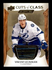 VINCENT LECAVALIER 2025/26 UD ENGRAINED CUTS OF CLASS GAME USED STICK /49 BG1673