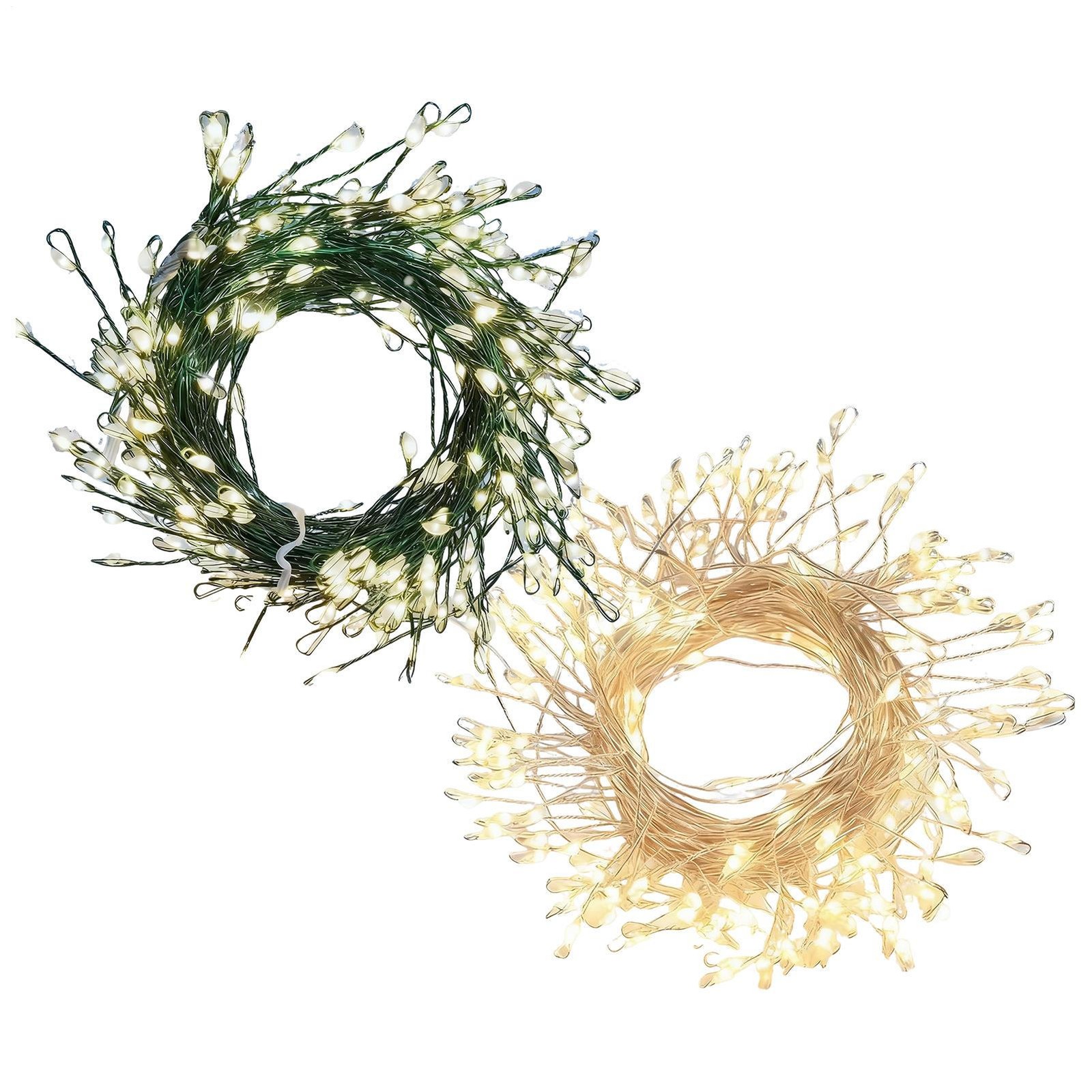 Christmas Tree Lights Indoor 9.8Ft 8-Mode USB Powered Twinkle Warm White LED