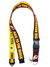 Washington Redskins Lanyard Keychain "Hail To The Redskins " Two-Toned NFL New