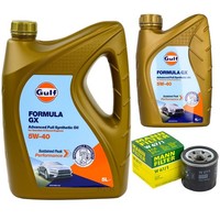 MotoröL Set Gulf Formula GX 5W-40 6 Liter + ÖLfilter FüR Infiniti G Stufenheck