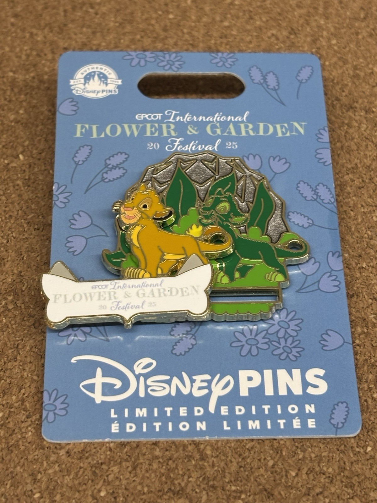 Disney Epcot Flower And Garden 2025 Lion King Simba Topiary Slider LE 4000 Pin