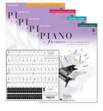 Piano Adventures Level 3B Lesson Theory Tech Performance Faber Stickers