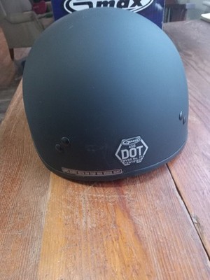 Gmax Black''Naked'' Half Helmet New Size Medium
