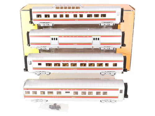 Juego de vagones de pasajeros aerodinámicos MTH 30-6705 O Santa Fe RailKing 60' (juego de 4) EX | Zustand: Used