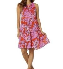 TOMMY HILFIGER Maxi Dress Women Size 4 floral sun dress Vacation Resort New