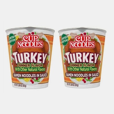 2x Nissin Instant Cup Noodles Turkey Dinner Flavor Ramen 2.75oz - Limited 