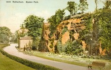 Vintage Postcard Rotherham South Yorkshire England Park Scene