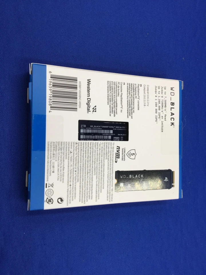 WD_BLACK SN850P 2TB NVMe PCIe Internal SSD for PS5 consoles WDBBYV0020BNC New - Image 2 of 4