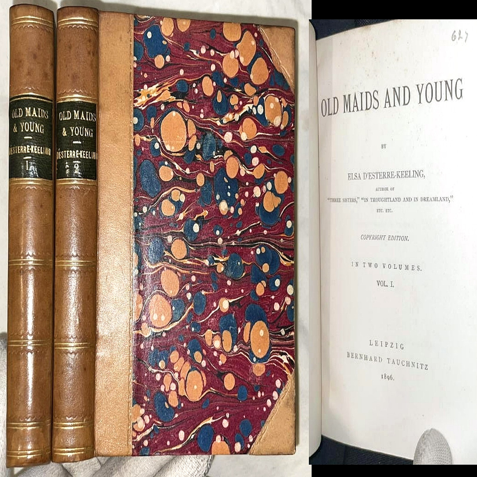 1896 Old Maids & Young Elsa D'esterre Keeling 1St Edit Tauchnitz 2Vls Irish Wome