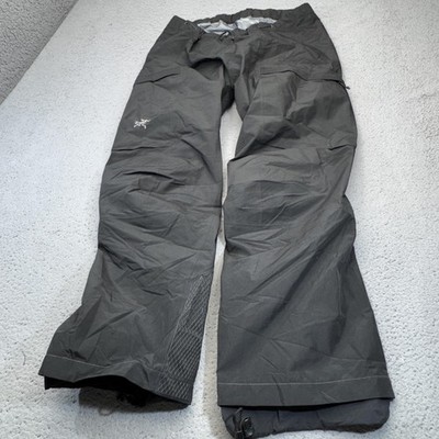 Arc'teryx Ski Pants Large Black Gore-Tex Pro Shell Snow Bib Pants Canada 34x32