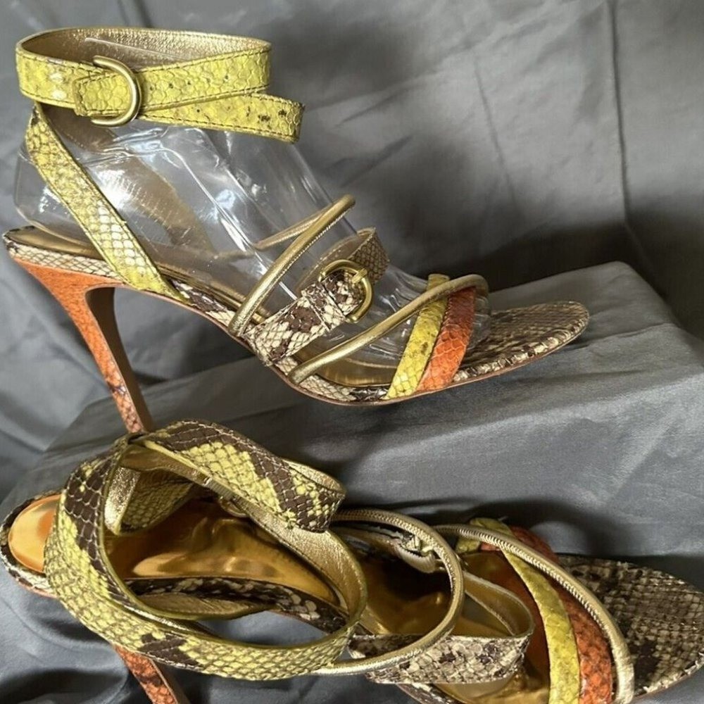 Coach Florence Women's Heels Printed Python Snake… - image 1