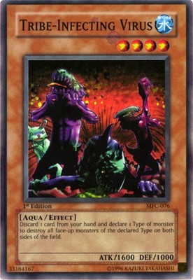 Yugioh! HP Tribe-Infecting Virus - MFC-076 - Super Rare - 1st Edition Heavily Pl