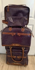 Samantha Brown 4 Piece purple Luggage Set – Stylish, Durable & Travel-Ready
