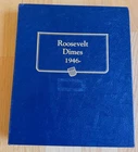 Whitman Bookshelf Album Roosevelt Dimes 1946 - 1997 : Empty, No Coins