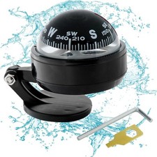 Adjustable Compass For Car Dashboard Self Adhesive Dashboard Compass Ball RV SUV