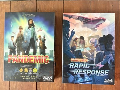 Pandemic (BGG HOF) + Rapid Response COMPLETE Z-Man global crisis board game lot