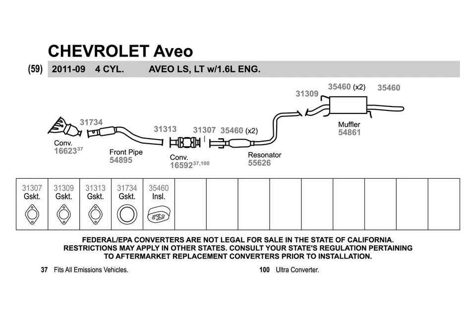 For Hyundai Sonata 02-05 Exhaust Manifold Flange Gasket Fiber & Metal Laminate Foto 3 de 4