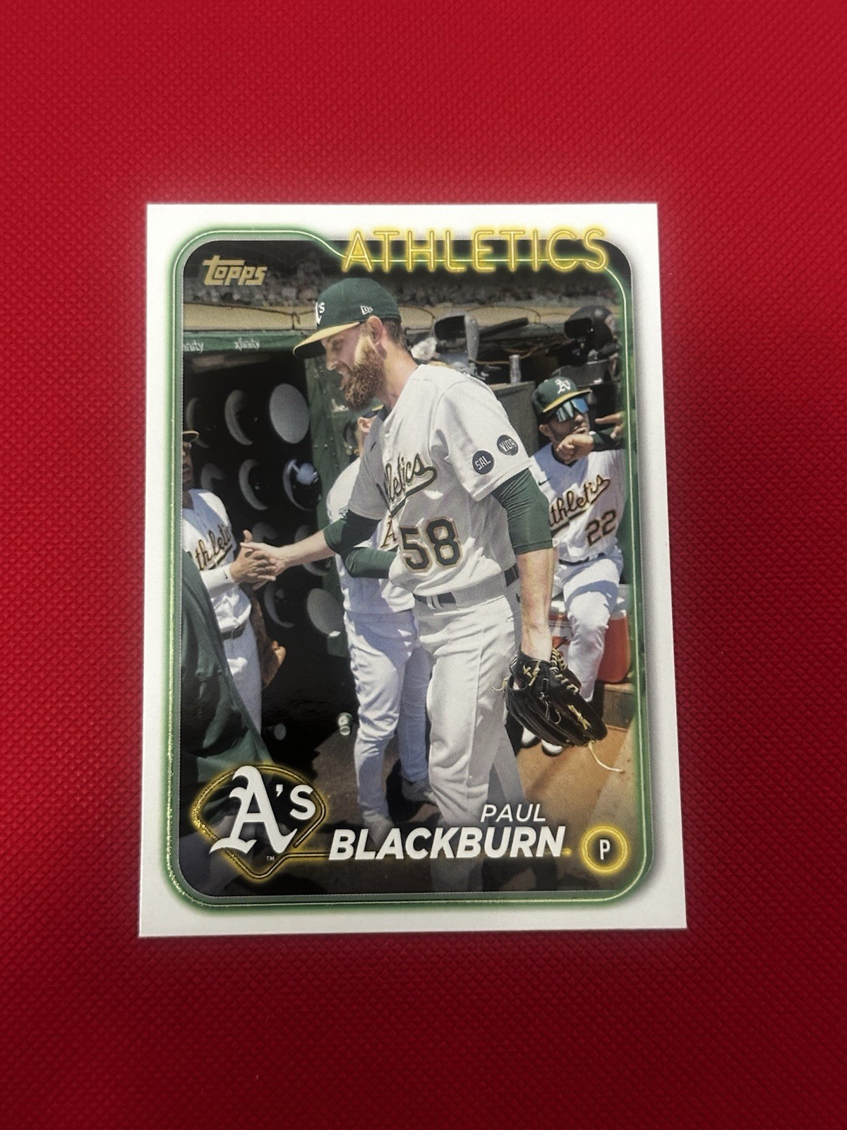 2024 Topps Series 2 PAUL BLACKBURN Golden Mirror Image Variation SSP - 647