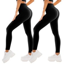 SINOPHANT 2 Confezione Leggins Sportivi Donna a Vita Alta Pantaloni Yoga
