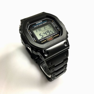 Custom Metal Modded DW5600 Mod Black Shock Resist Steel Bezel