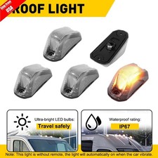 5pc Clear Lens Amber Full Led Front Cab Roof Light Kit For 2014-23 Ram Promaster