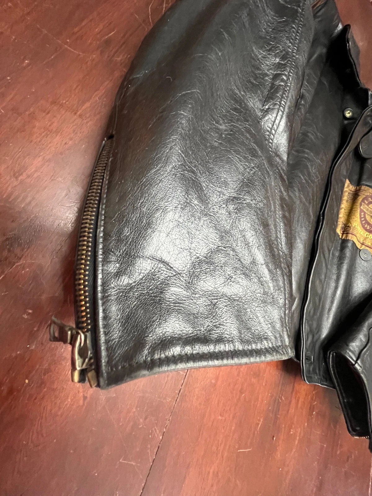 VINTAGE LA MATTA MENS ITALIAN LEATHER JACKET~US L ~ITALY SZ 50~EXCELLENT SHAPE image 5