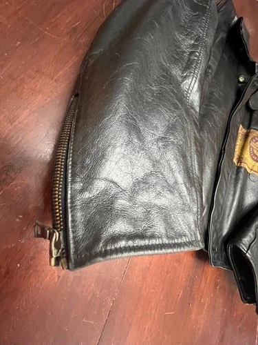 VINTAGE LA MATTA MENS ITALIAN LEATHER JACKET~US L ~ITALY SZ 50~EXCELLENT SHAPE image 5