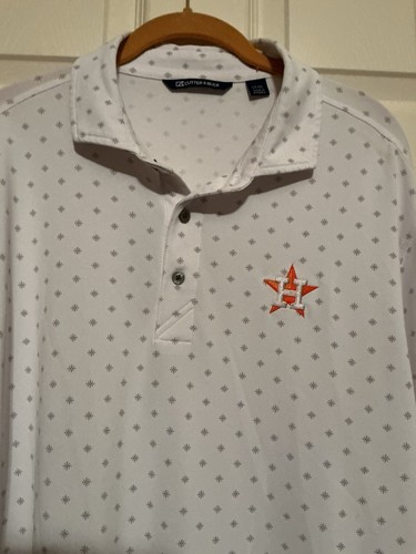 Houston Astros Cutter And Buck Performance Polo Shirt TALL Men’s Size LT - Picture 2 of 9