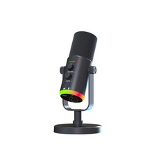 USB/XLR Dynamic Microphone for Podcasting, Gaming Streaming Mic with RGB Ligh...
