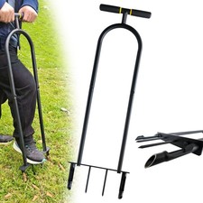 Manual Core Aerator Lawn Tool Plug Aerator Hard Compacted Soil Cast Iron