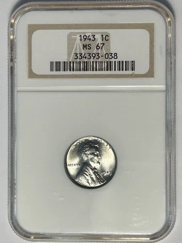 1943 LINCOLN CENT NGC MS 65