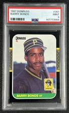 BARRY BONDS PSA 9 1987 DONRUSS #361 ROOKIE RC PIRATES 3964