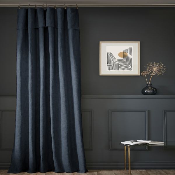 Rideau 140x270 cm coton minuit pour l'ambiance de la chambre