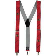 Men's Red Chicago Blackhawks Suspenders
