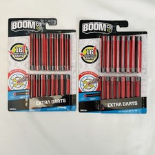 2 Packs Boom Co Smart Stick Soft Darts Red Black 16 Per Pkg - 32 Total Darts