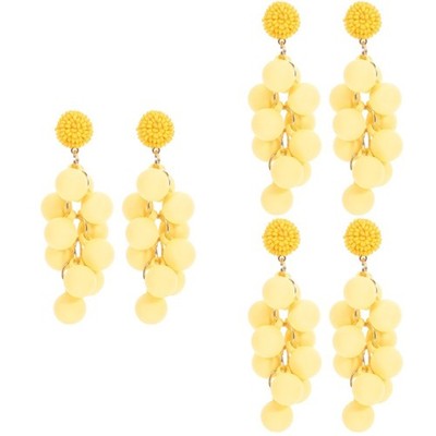 3 Pairs Hängeohrringe Für Damen Traubenohrringe Baumeln Obstschmuck