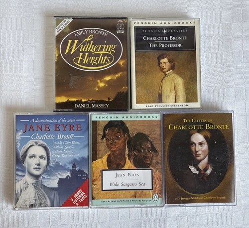 5 x Brontë Bundle - Audiobook Cassettes Charlotte & Emily + Wide Sargasso Sea - Picture 4 of 4