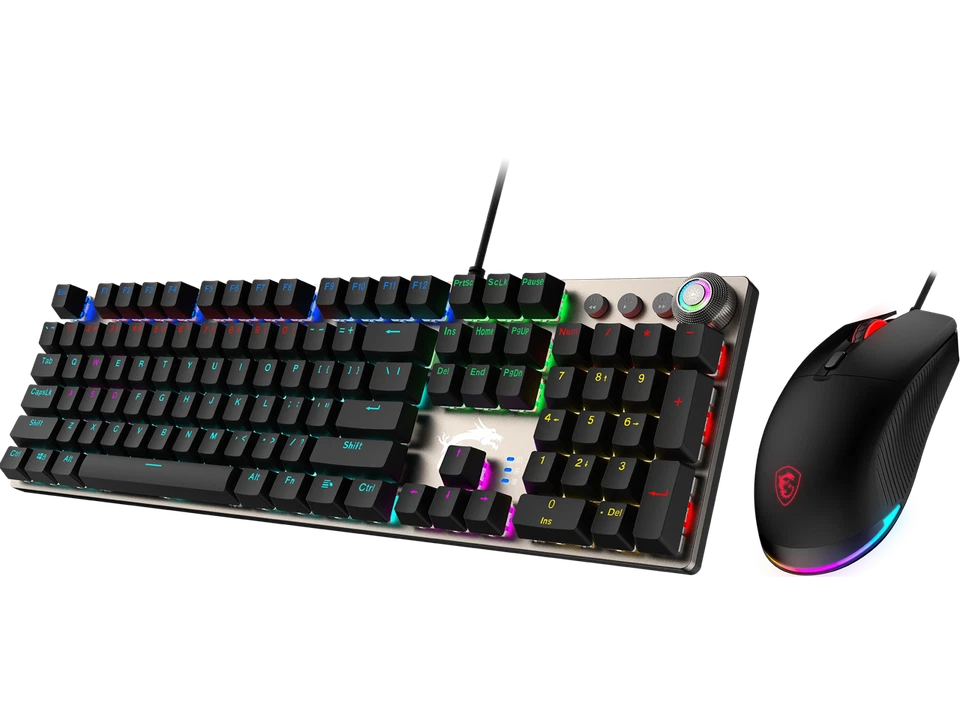 MSI Forge GK310 Mechanical Gaming Keyboard & Mouse Combo w/ Magnetic Cover - Hot - Image 4 of 4