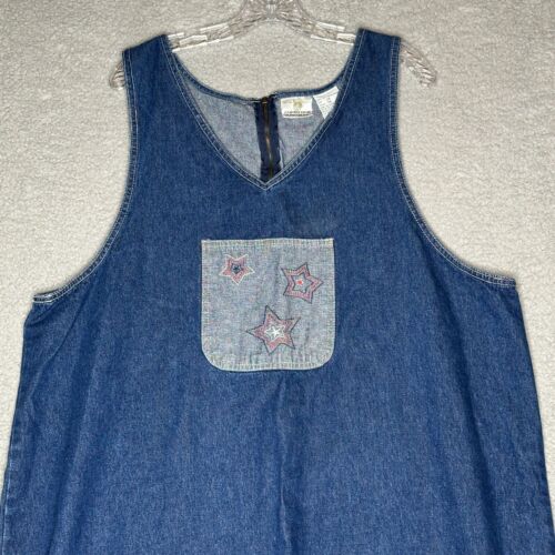 Sunshine Apparel Pinafore Womens Size 2X Blue Academia 90s Teacher Y2K Capsule - Picture 4 of 12